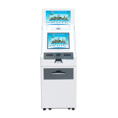 Drukstation met tweescherm aanraakscherm betaalde selfservice kiosk voor het afdrukken van A4-documenten