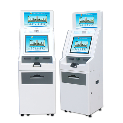 Drukstation met tweescherm aanraakscherm betaalde selfservice kiosk voor het afdrukken van A4-documenten