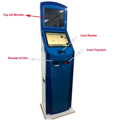 SIM Card Kiosk Accepting Cash en geldautomaat met KYC-kaart die kiosk uitgeven